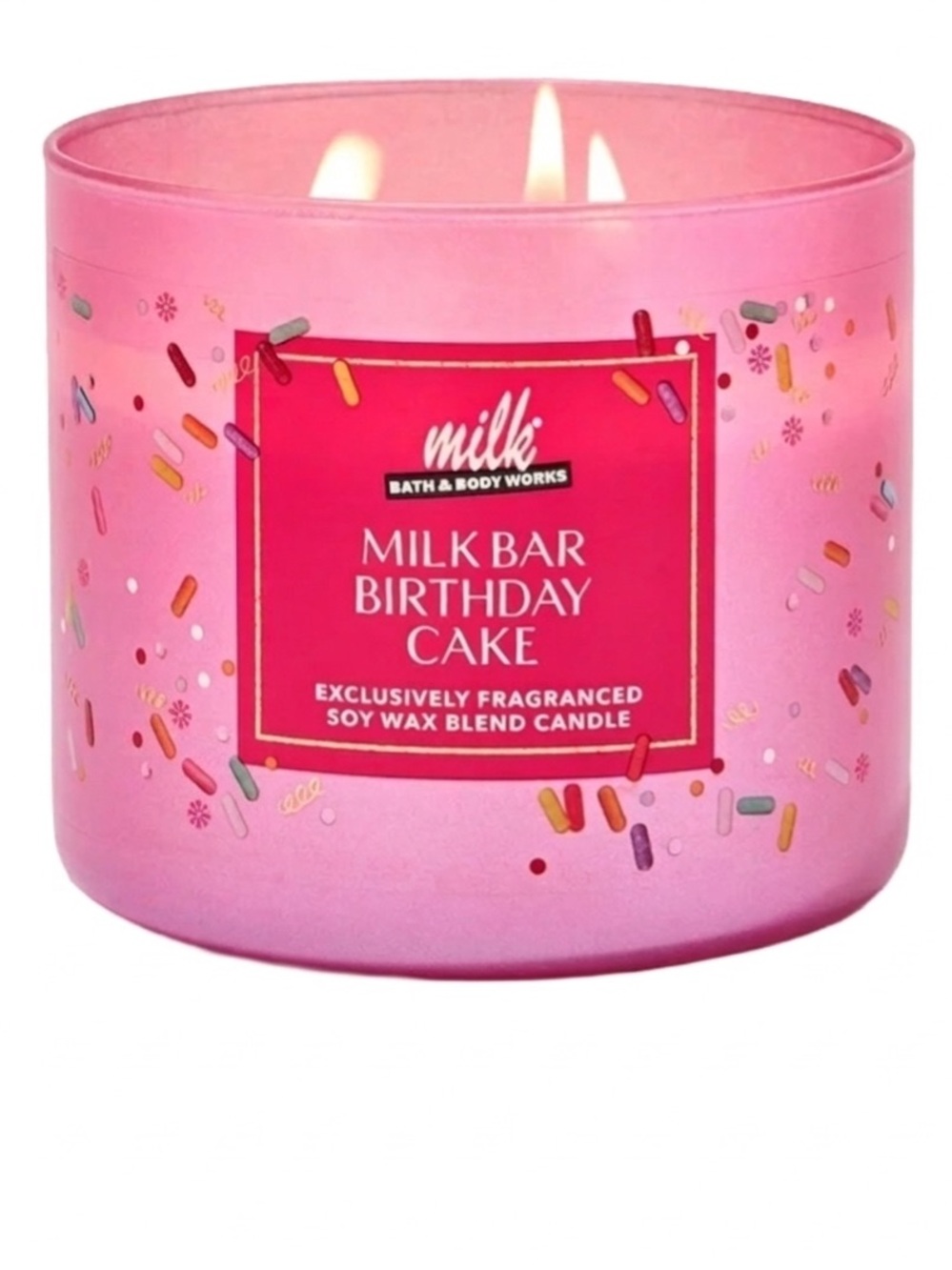 BBW  x Milk Bar Birthday Cake 3-Wick Candle NEW Sealed Retired Limited Edition